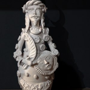 Paladino Bianco in Ceramica Siciliana H 51 cm Hand Made in Sicily
