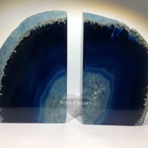 Geode di Agata Blu Fermalibri Peso 1.4 kg