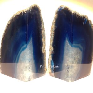 Geode di Agata Blu Fermalibri Peso 1.4 kg