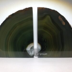 Geode di Agata Verde Fermalibri Peso 1.2 kg