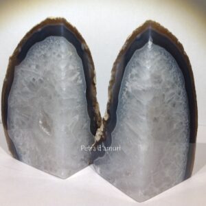 Geode di Agata Grigia Fermalibri Peso 1.6 kg