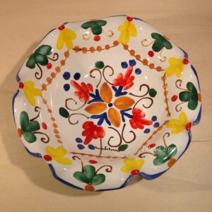 Piatto da Portata decorato in Ceramica di Santo Stefano di Camastra Hand Made in Sicily