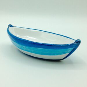 Barca in Ceramica Siciliana Blu lunghezza 16 cm Hand Made in Sicily