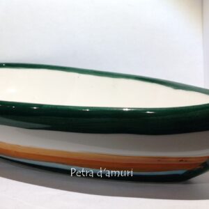 Barca in Ceramica Siciliana Verde da 32 cm di lunghezza Hand Made in Sicily
