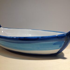 Barca in Ceramica Siciliana Blu da 32 cm di lunghezza Hand Made in Sicily