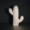 Cactus in ceramica bianca h 18
