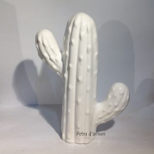Cactus in Ceramica Siciliana H 18 cm Hand Made in Sicily