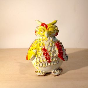 Gufo da Collezione in Ceramica Siciliana H 12 cm Hand Made in Sicily