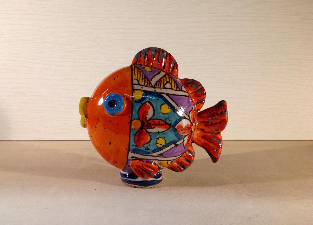 Pesce in Ceramica Arancio PA20