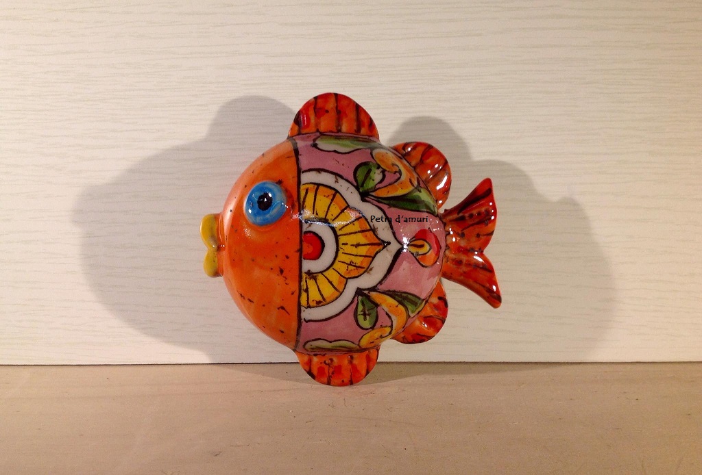 Pesce in Ceramica Arancio PA20A