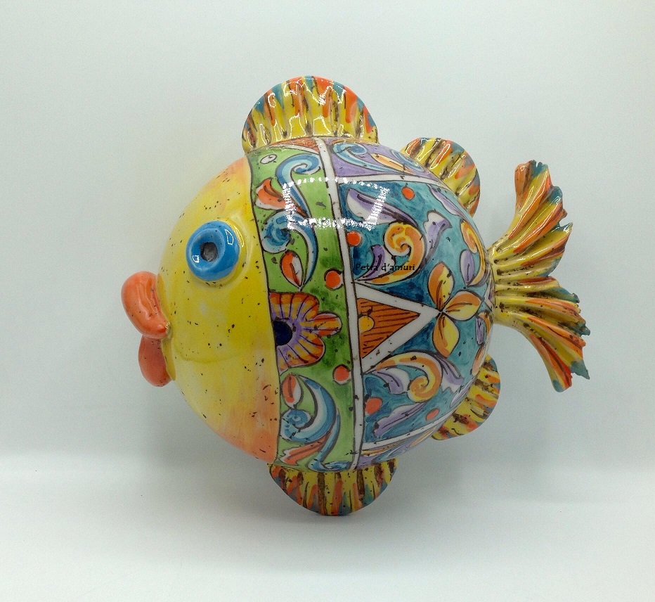 Pesce in Ceramica Giallo PA28G