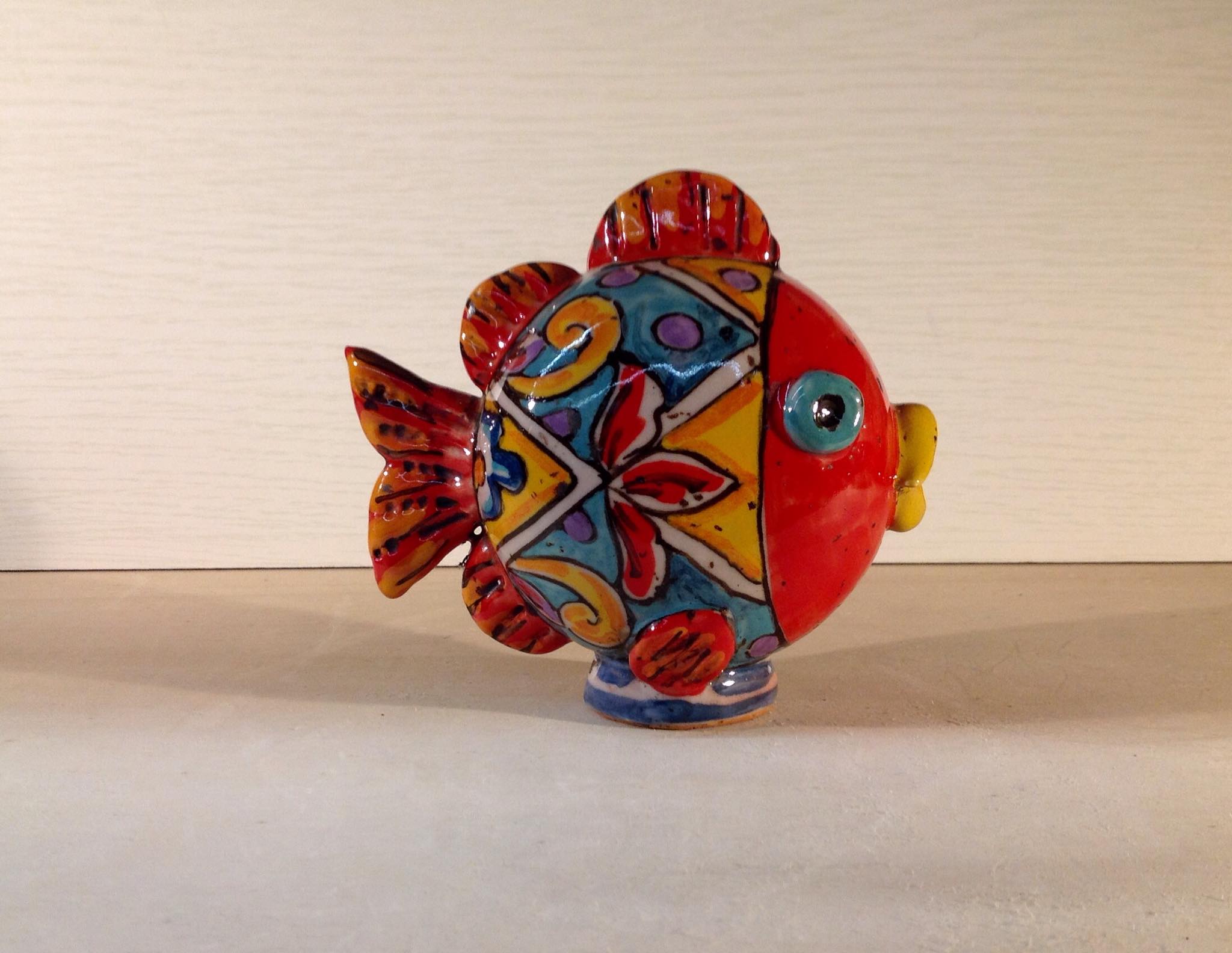 Pesce in Ceramica Rosso PR13
