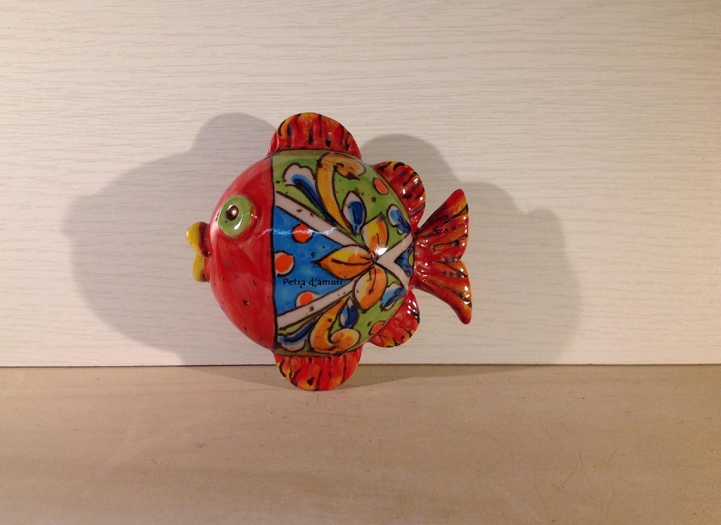 Pesce in Ceramica Rosso PA22R