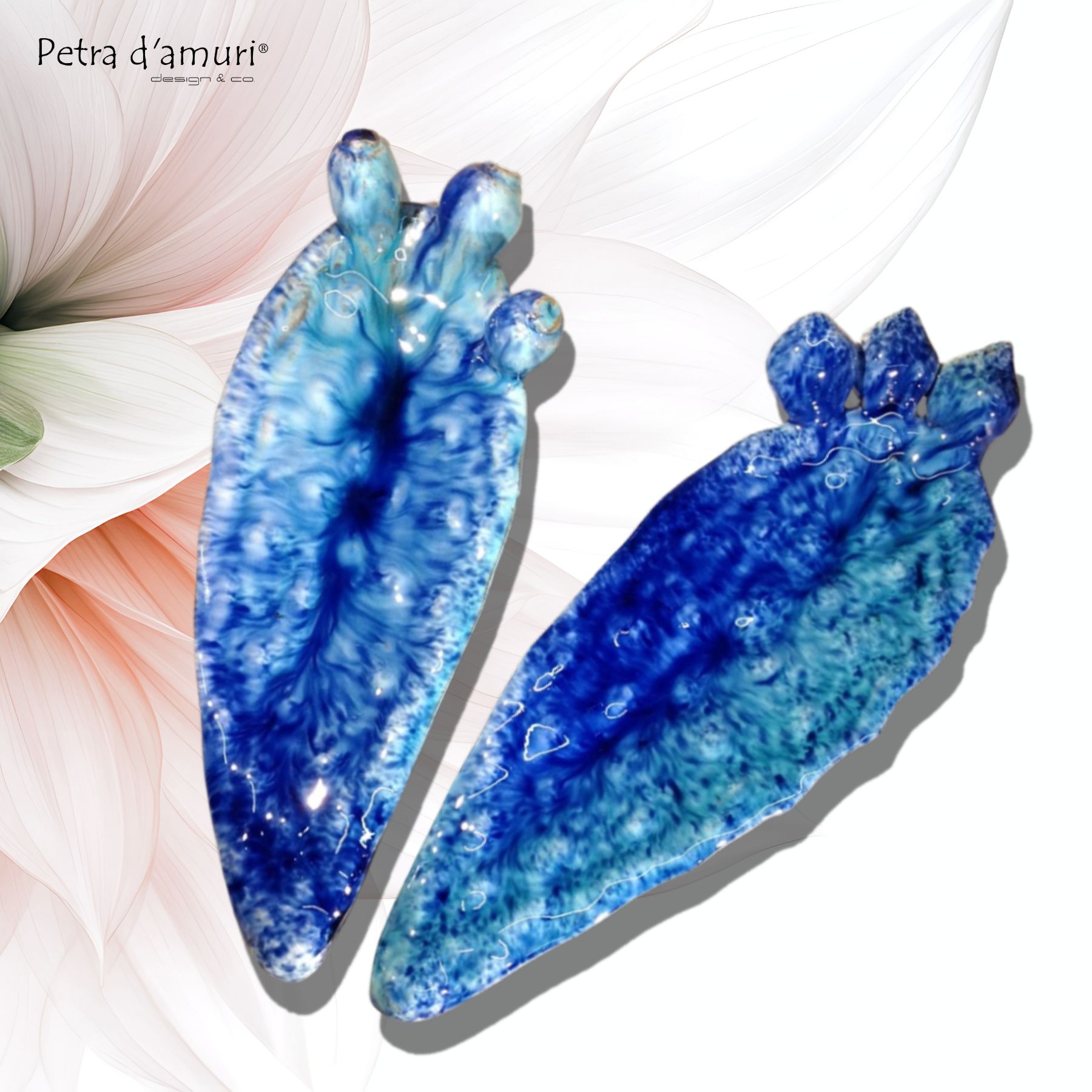 Pale di ficodindia in ceramica siciliana artigianale