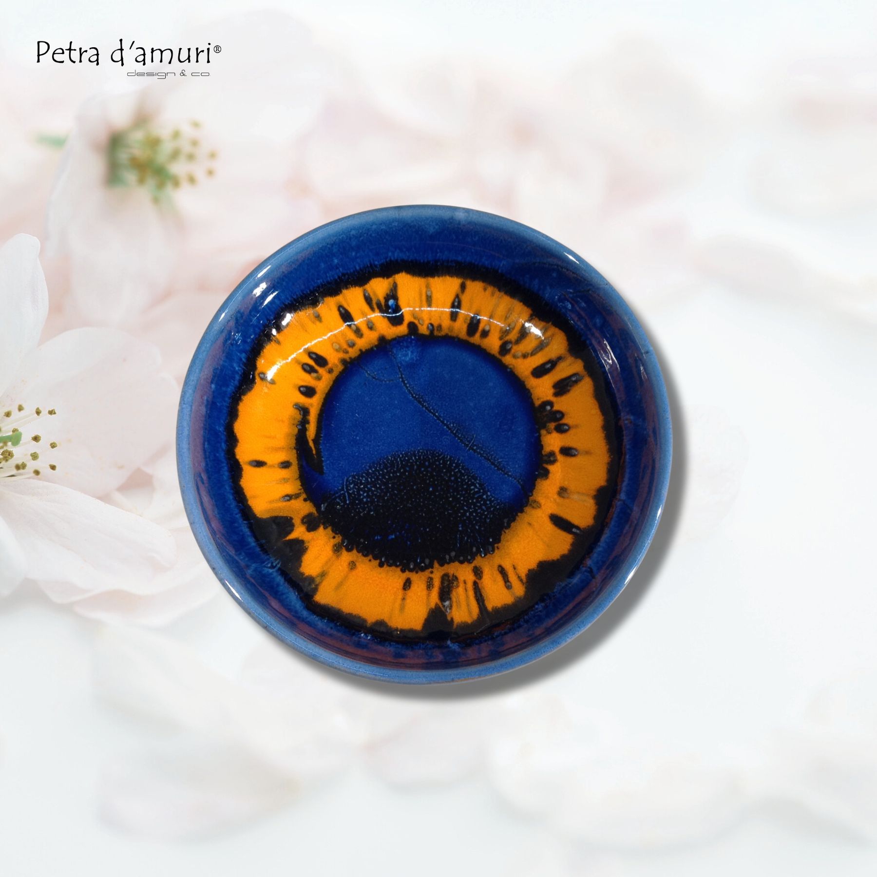 Ciotola Blu in Ceramica Siciliana diametro 19 cm interamente artigianale